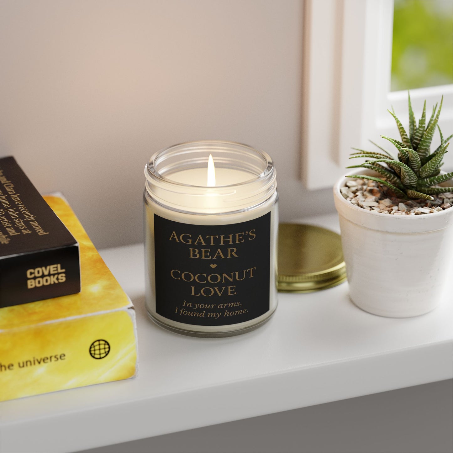 In Your Arms I Found My Home Coconut Love Clear Jar