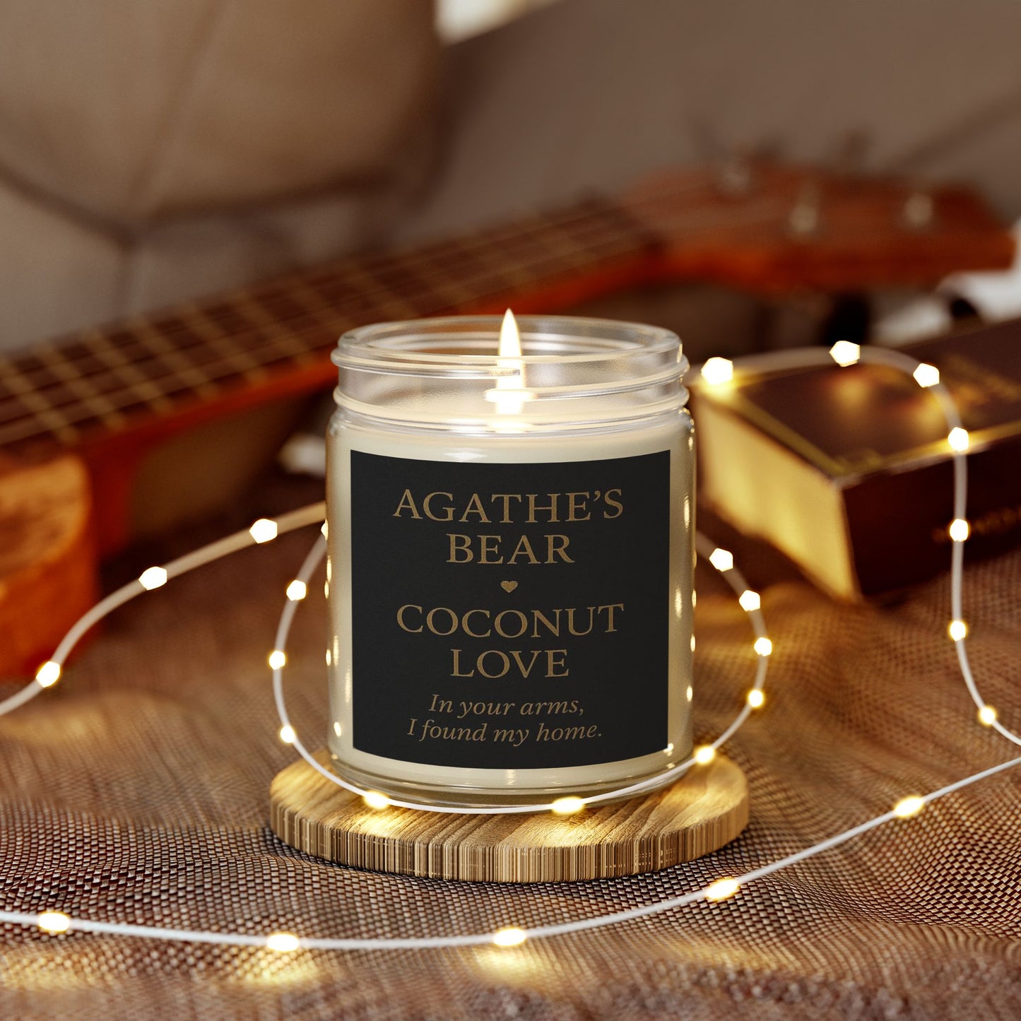 In Your Arms I Found My Home Coconut Love Clear Jar