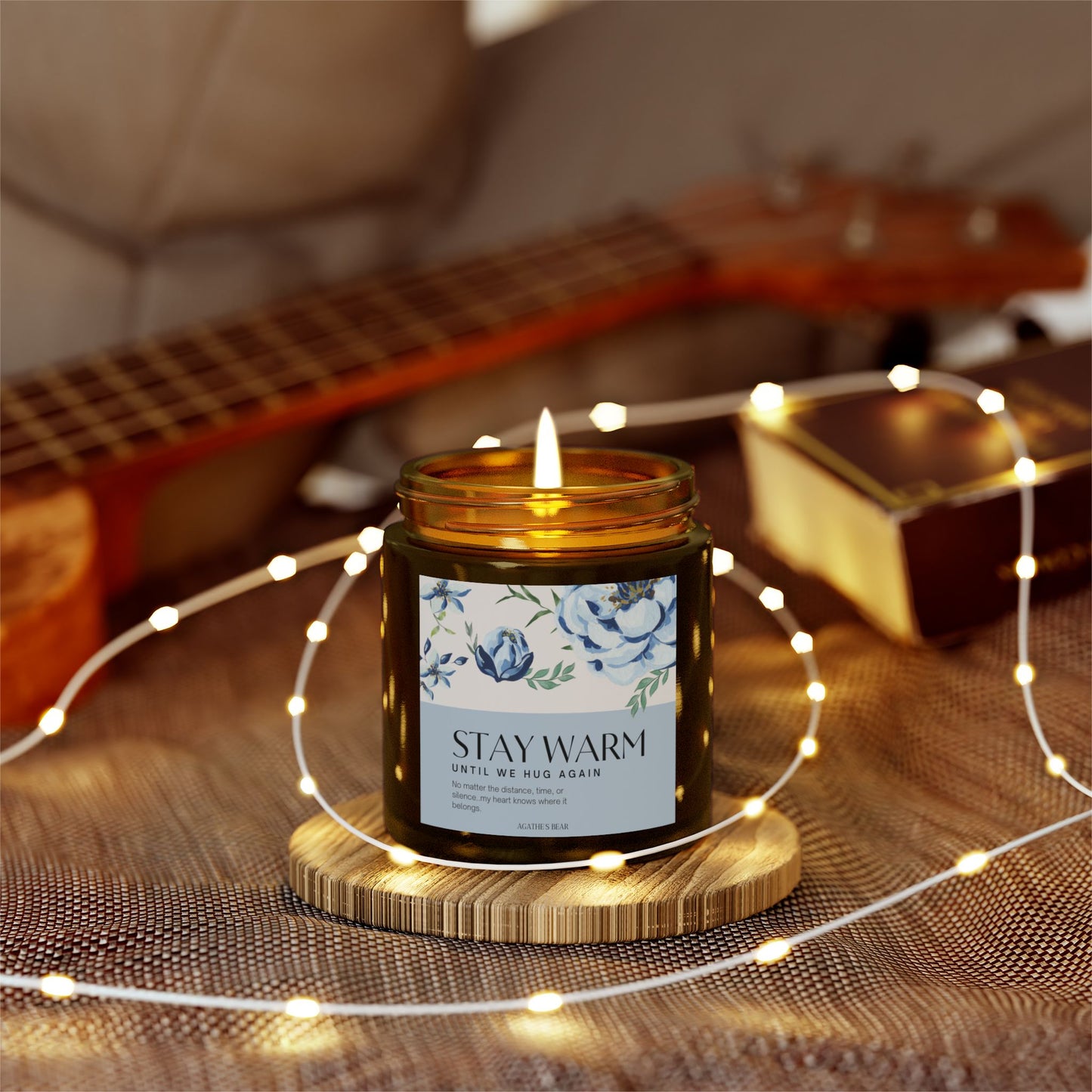 STAY WARM UNTIL WE HUG AGAIN 🧸Amber Jar 4oz