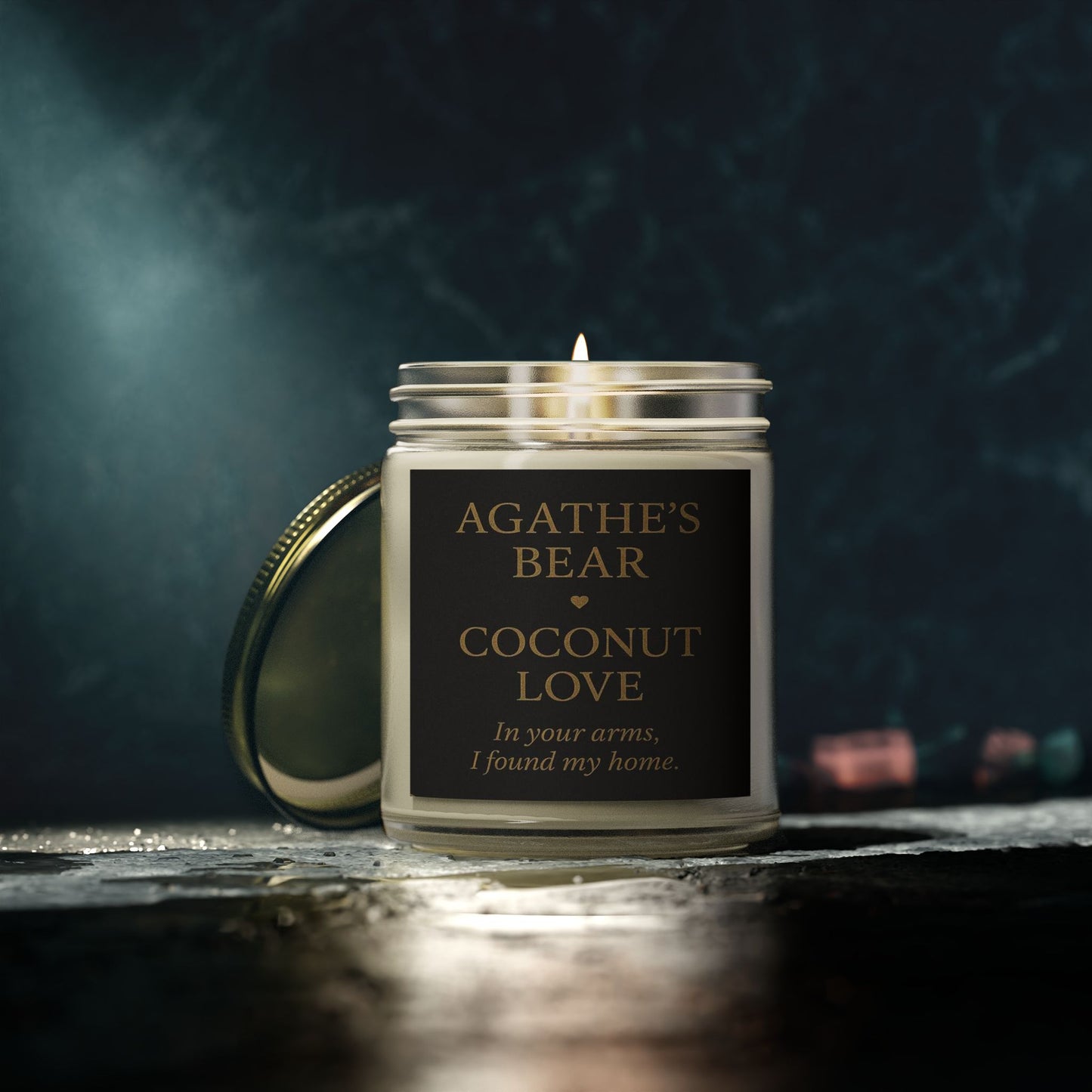 In Your Arms I Found My Home Coconut Love Clear Jar