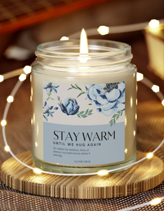 STAY WARM UNTIL WE HUG AGAIN 🧸Clear Jar 4oz