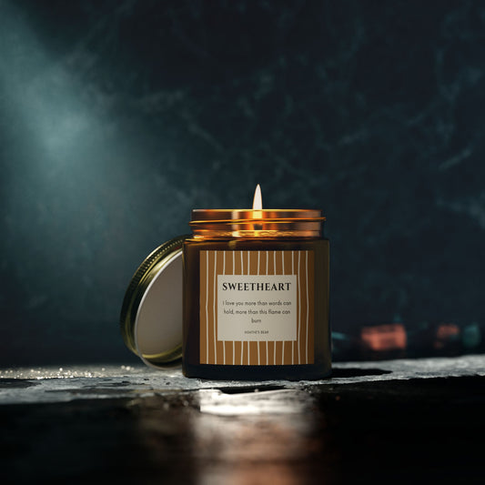 SWEETHEART I love you more than words can hold, more than this flame can burn🧸 Amber Jar 4oz